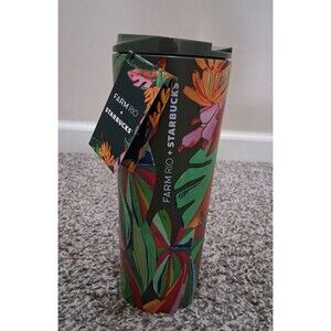 NEW! Starbucks x FARM Rio Banana Leaves Stainless Steel Tumbler, 16 oz Grande